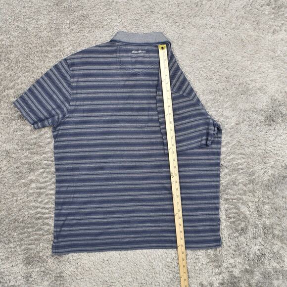 Eddie Bauer Men's Adult Size L Polo Travex Golf Outdoors Blue Cotton Short Sleev - Picture 3 of 8